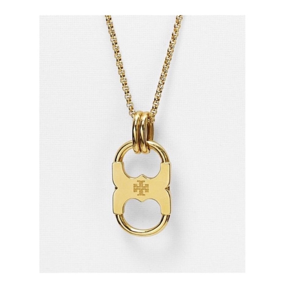 🎁 Tory Burch Gemini Petite Link Pendant Necklace New $139